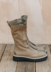 Patrizia Bonfanti High Mart Dover Boot in Nabuk Stone