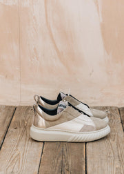 Andia Fora Libi Patch Dover Sneaker in Nabuk Stone