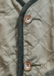 Lavenham Dry Waxed Unwadded Gilet in Army