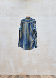 Kenny Ryder Ermenegildo Zegna Grey & Yellow Tough Cotton Striped Shirt - M