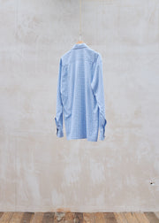 Kenny Ryder Ermenegildo Zegna Pale Blue Fine Cotton Checked Shirt - L