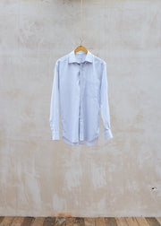 sandraalexandra Ermenegildo Zegna Light Grey Subtly Striped Cotton Shirt - L