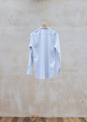 Kenny Ryder Ermenegildo Zegna Light Grey Subtly Striped Cotton Shirt - L