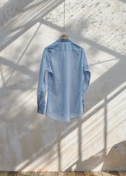 Kenny Ryder Ermenegildo Zegna Striped White Textured Cotton Shirt - M