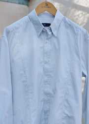 Kenny Ryder Ermenegildo Zegna Striped White Textured Cotton Shirt - M