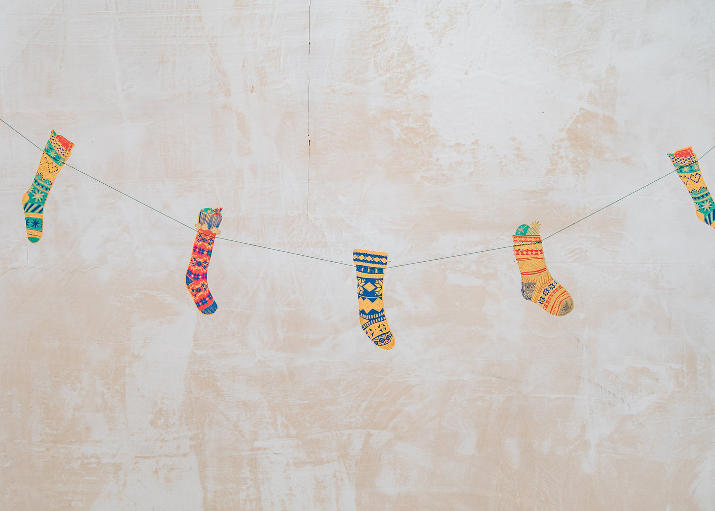 Festive Stockings Garland