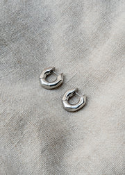 Edblad & Co. Large Crystalite Hoop Earrings in Silver