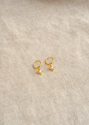 Stellar Hoop Earrings in Gold