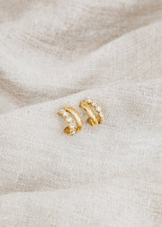 Large Grace Hoops in Gold