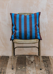 Emanuela Cushion in Blue and Brown