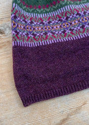 Eribé Alloa Beanie Hat in Tyrian and Thistle