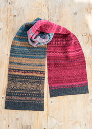 Alloa Fairisle Scarf in Velvet