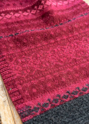 Eribé Alloa Fairisle Scarf in Velvet