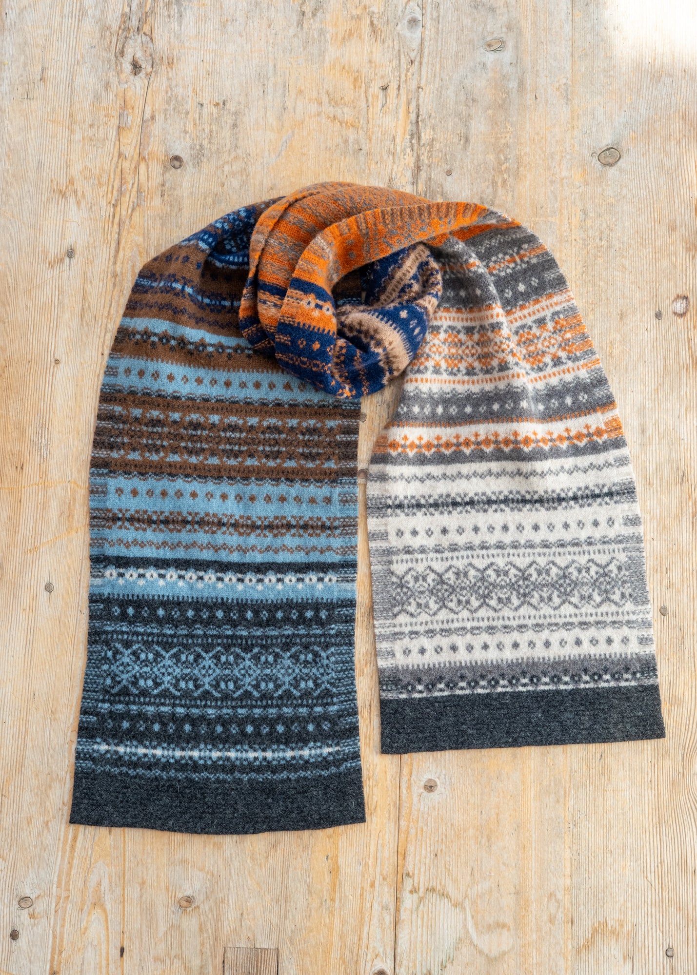 Alloa Fairisle Scarf in Winter