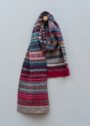 Eribé Fair Isle Scarf in Velvet