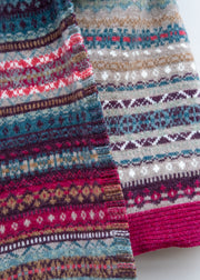 Eribé Fair Isle Scarf in Velvet