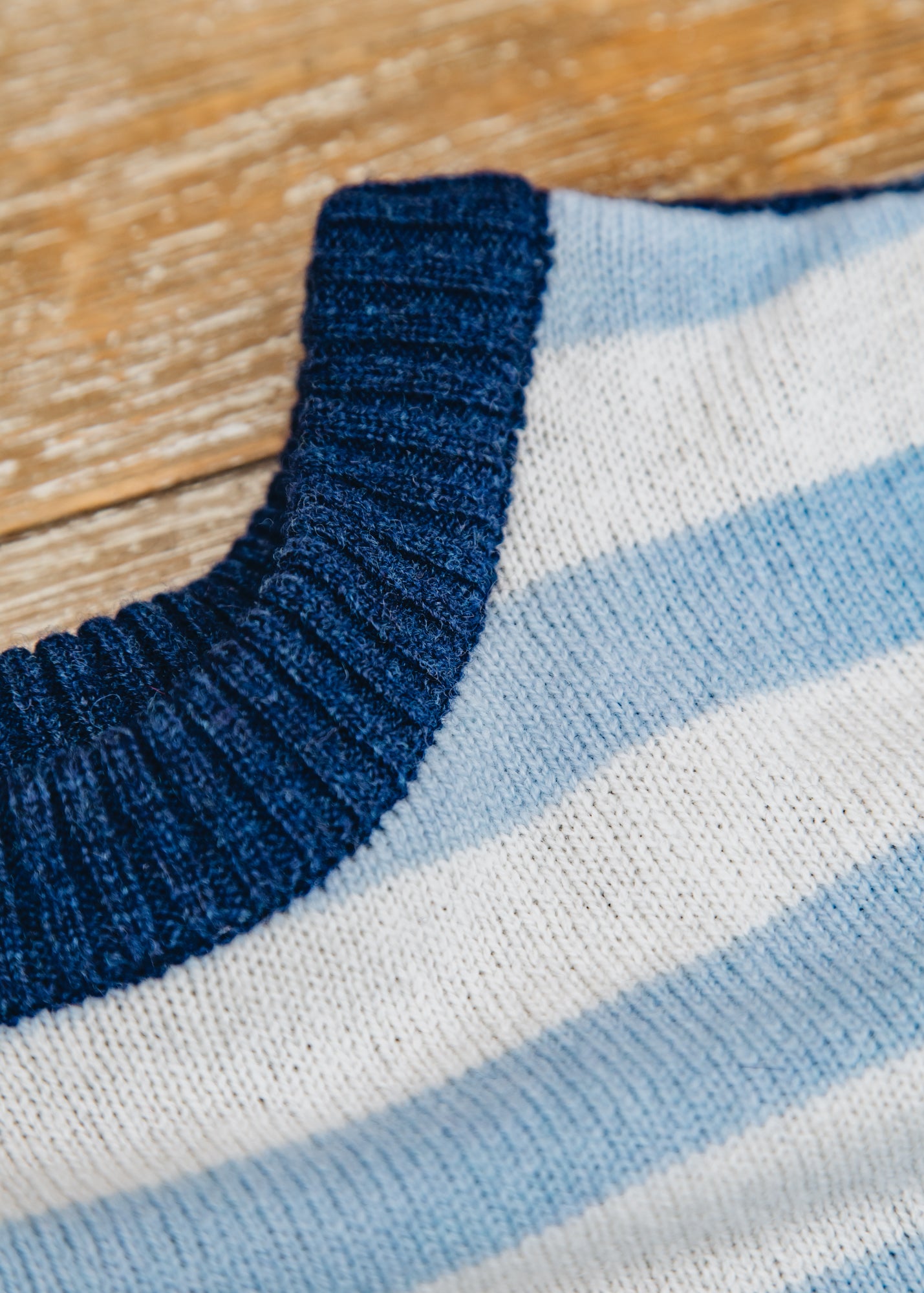 Eribé Stobo Stripe Reversible Sweater in Navy Reflection