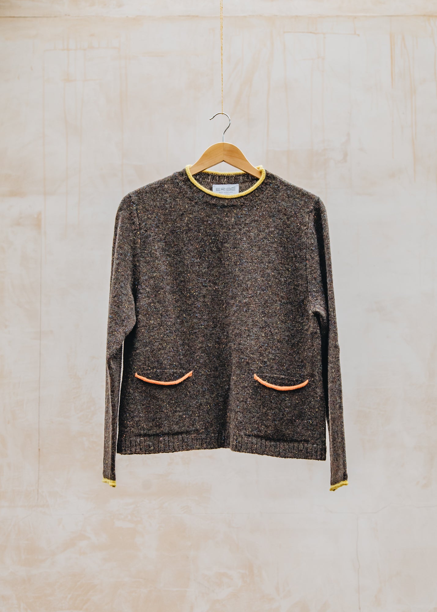 Tweed Nep Sweater in Bark