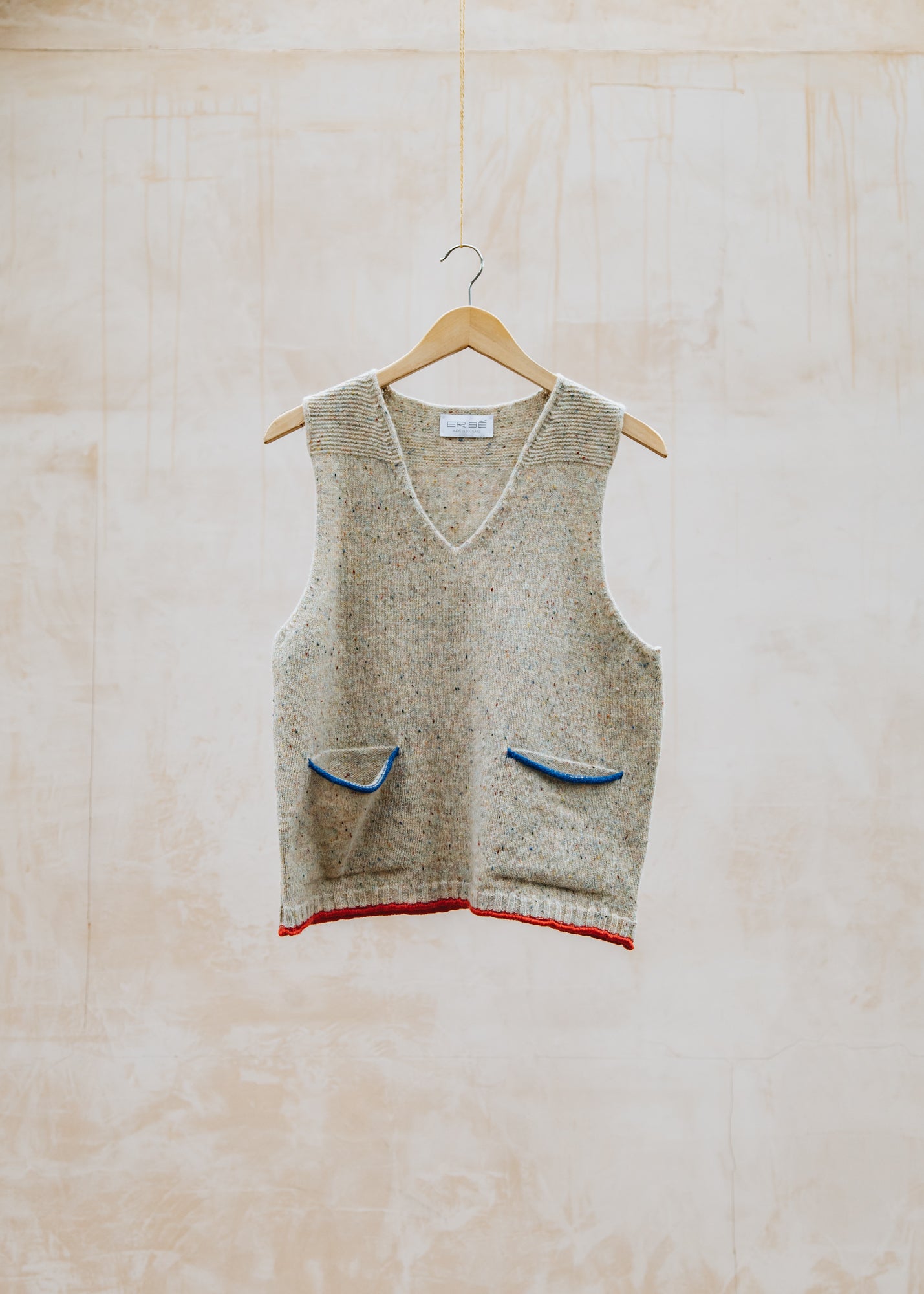 Tweed Nep Vest in Sand