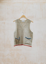 Tweed Nep Vest in Sand