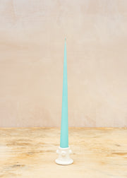 Branche D'Olive Tapered Dinner Candle in Limpid Lagoon