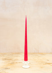 Branche D'Olive Tapered Dinner Candle in Raspberry