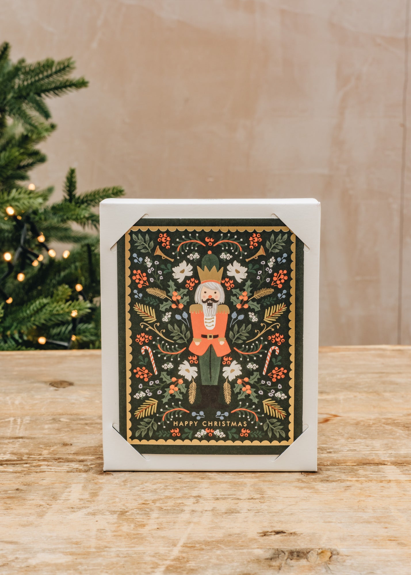 Books Rifle Paper Co. Evergreen Nutcracker 'Happy Holidays' Christmas Cards, pack of eight