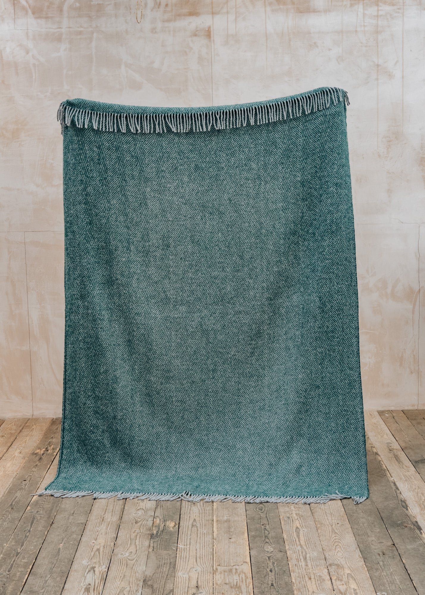 Extra Large Beehive Throw in Emerald and Grey