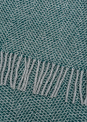 Tweedmill Extra Large Beehive Throw in Emerald and Grey