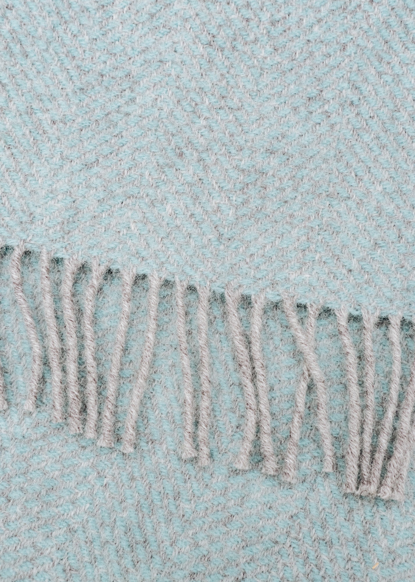 Tweedmill Extra Large Beehive Throw in Spearmint and Grey