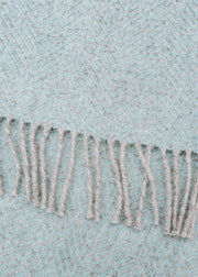 Tweedmill Extra Large Beehive Throw in Spearmint and Grey