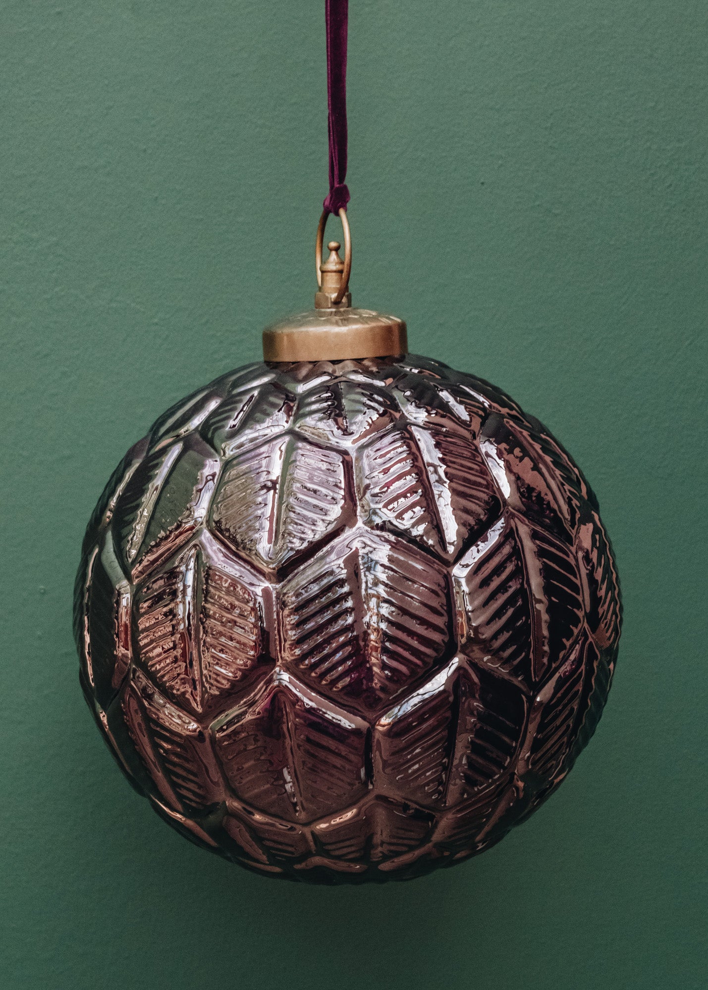 Nkuku Extra Large Patta Giant Bauble in Burgundy