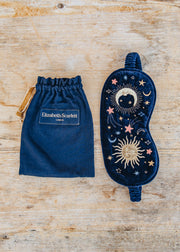 Celestial Velvet Eye Mask in Navy