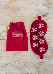 Dazzling Bows Velvet Eye Mask in Rouge