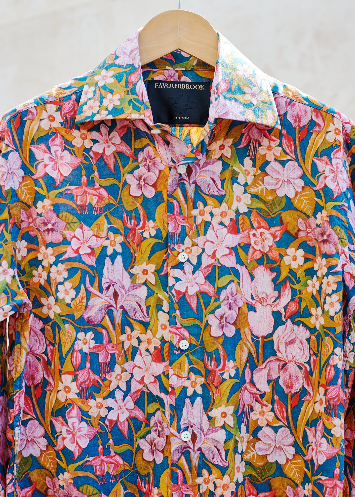 Kenny Ryder Favourbrook Flower Patterned Fine Cotton Shirt - M