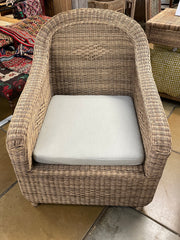 Burford Garden Co. Nzuri Relaxed Single Seater Sofa Foam Seat Cushion in Beige