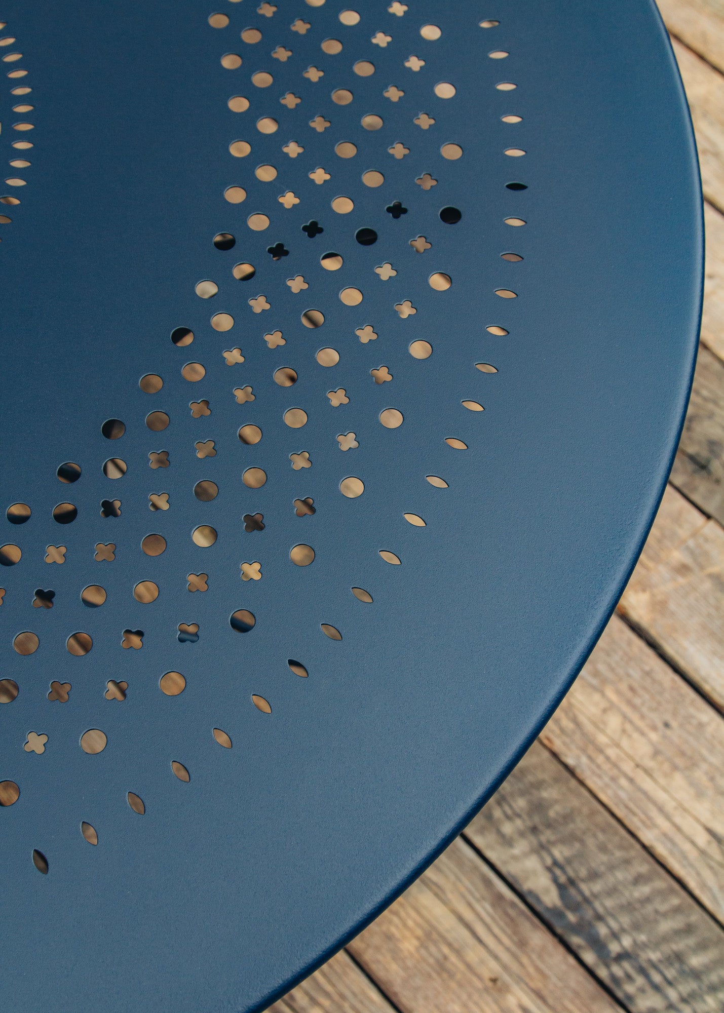 Fermob 1900 D96 Table in Deep Blue
