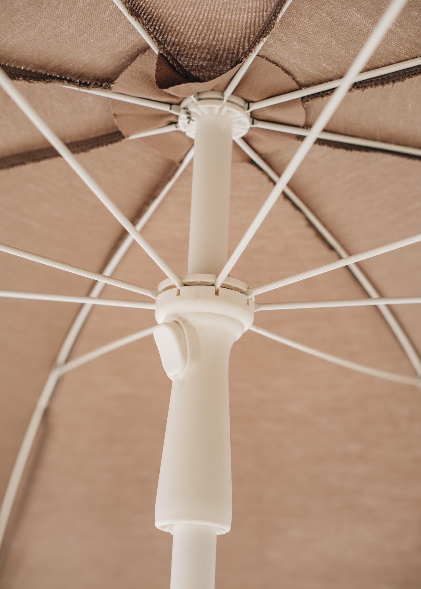 Fiam Spa Elios Round Beach/Garden Parasol in Taupe, 200cm