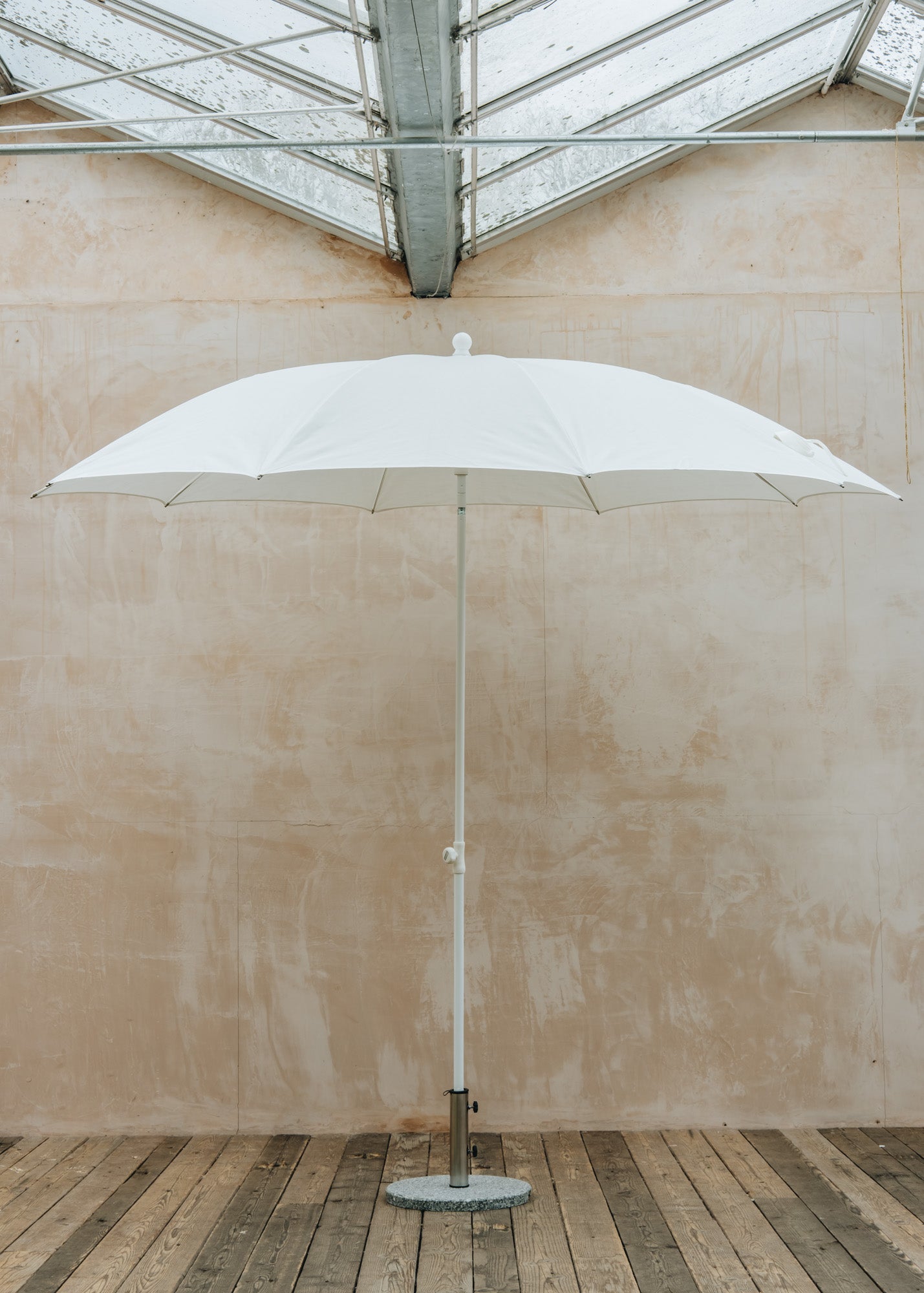 Fiam Spa Elios Round Beach/Garden Parasol in White, 280cm