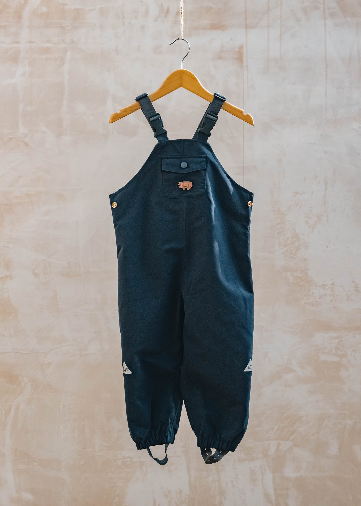 Töastie Children's Fisherman Waterproof Dungarees in Ink Navy