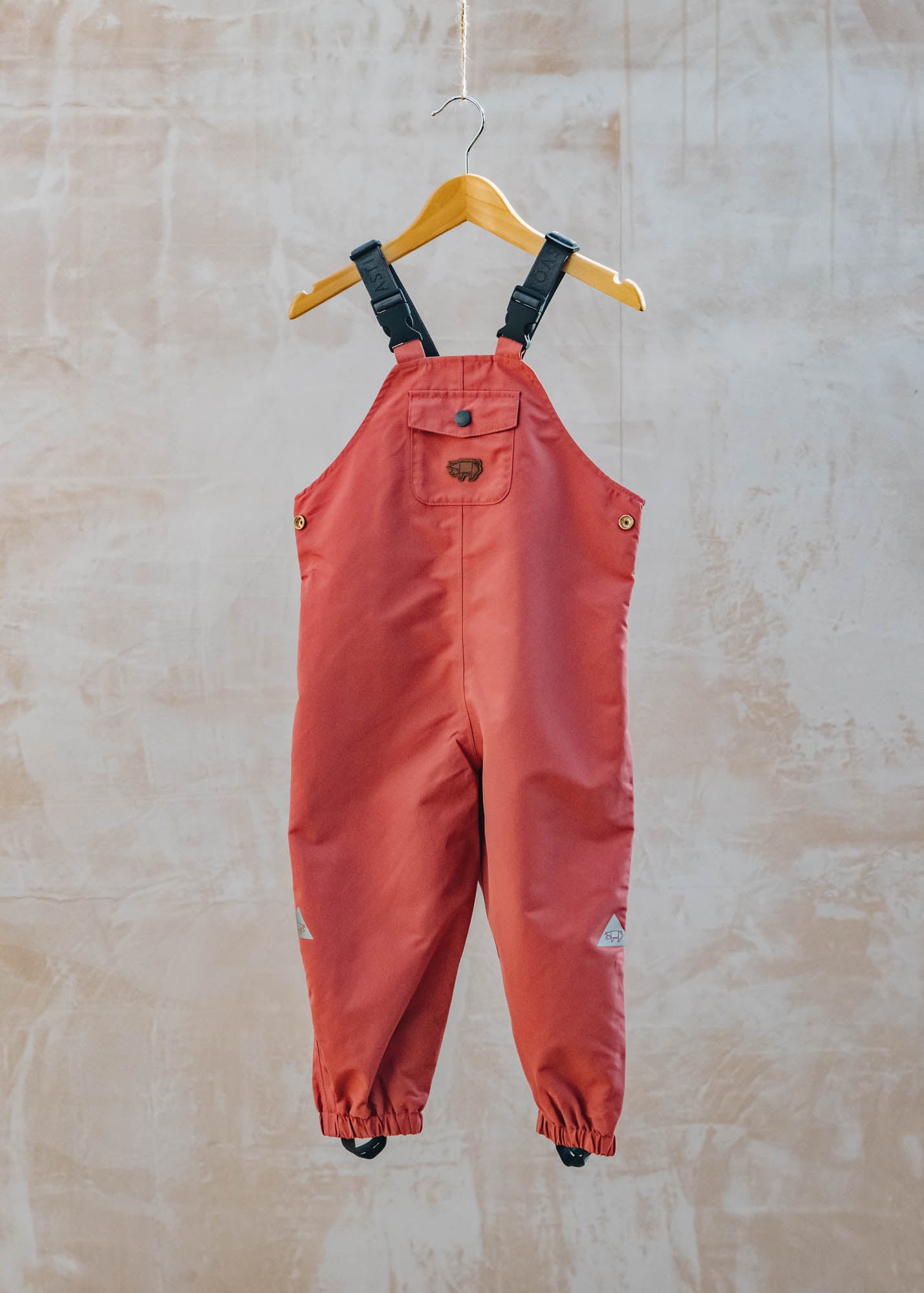 Töastie Children's Fisherman Waterproof Dungarees in Rose Pink