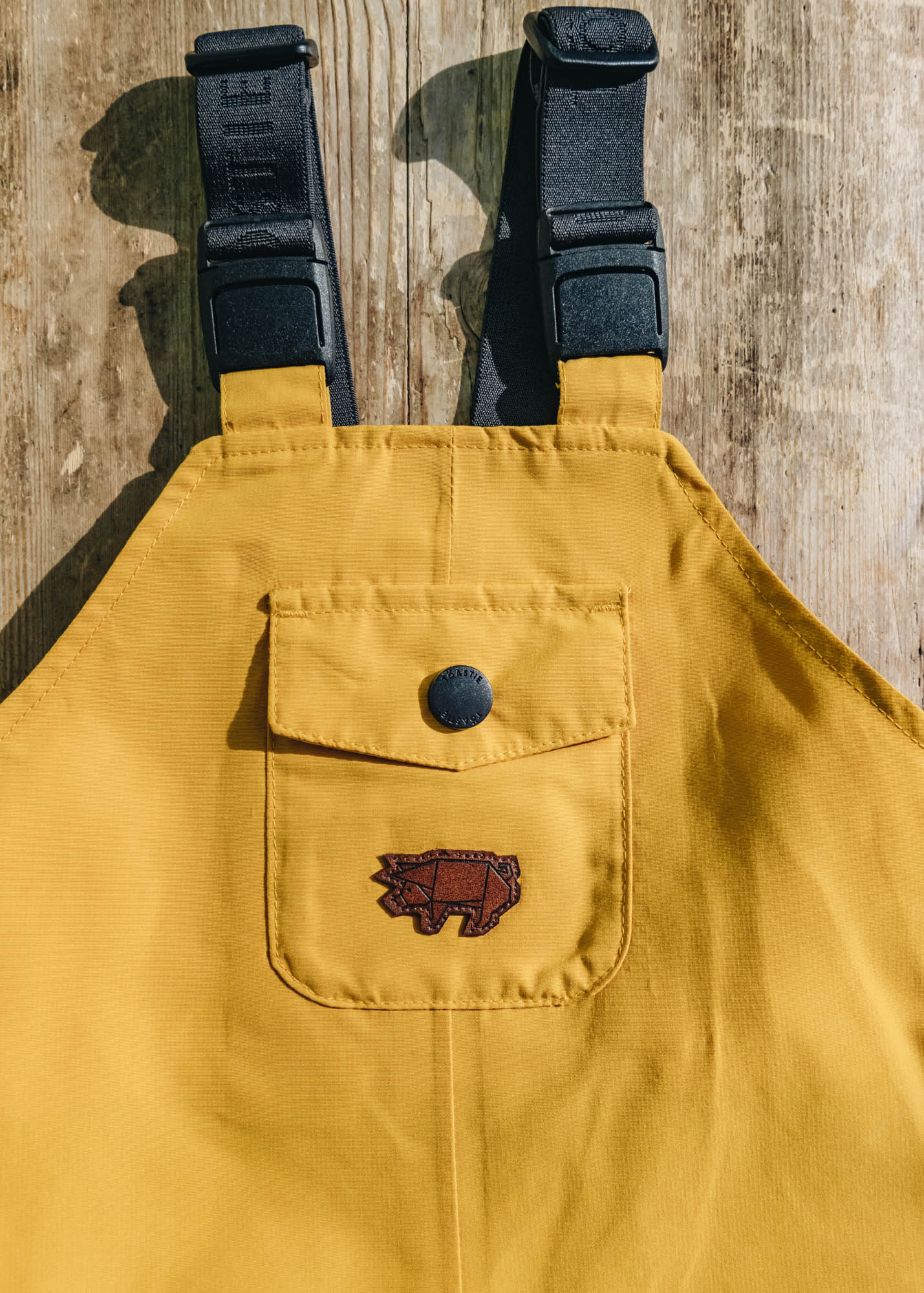 Töastie Children's Fisherman Waterproof Dungarees in Yellow