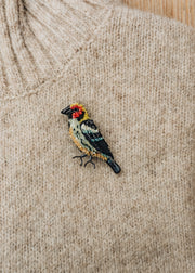 Trovelore Flame Faced Tanager Brooch