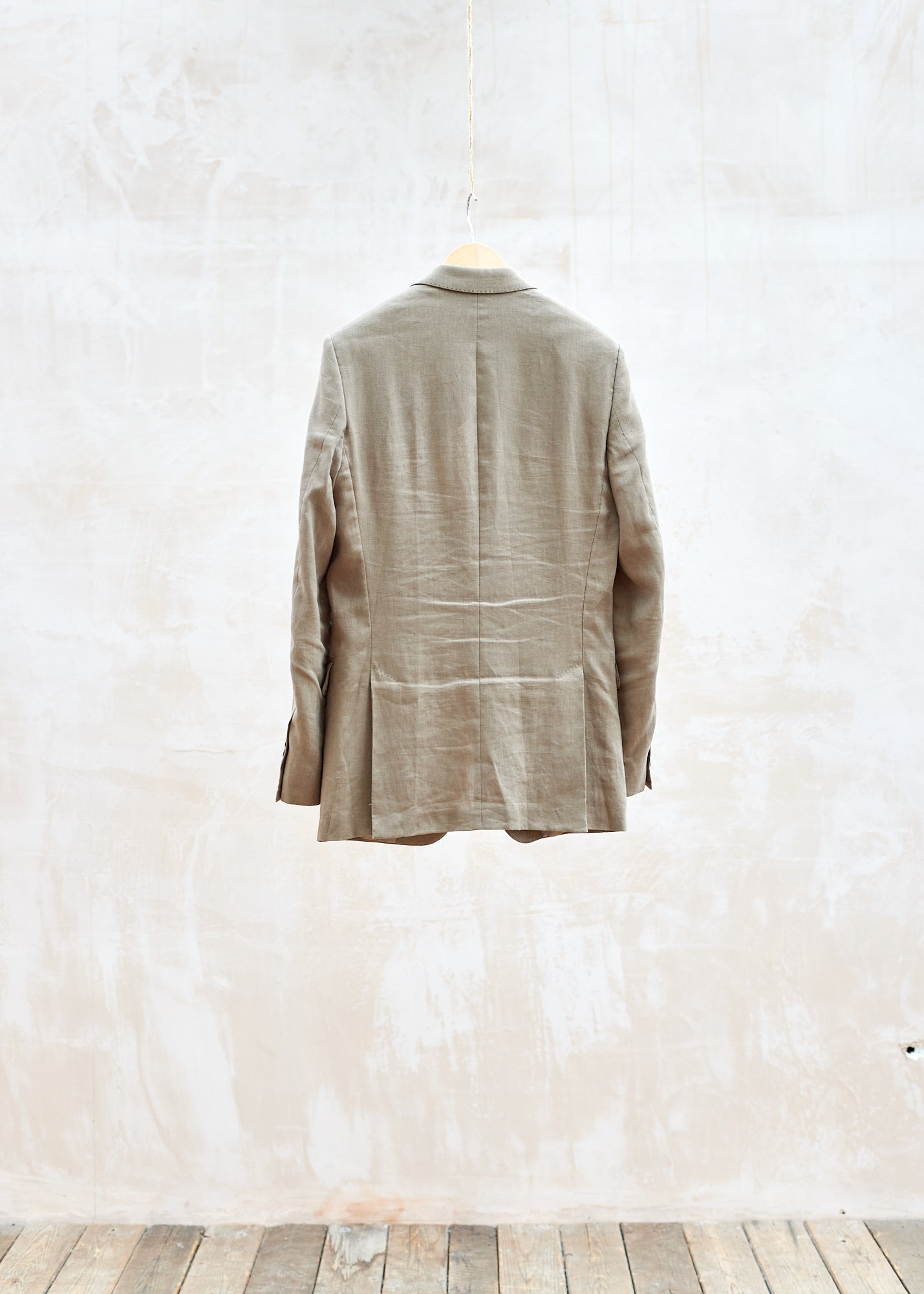 Kenny Ryder Gieves and Hawkes Brown 100% Linen Structured Blazer - M