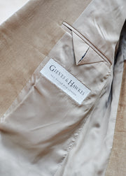 Kenny Ryder Gieves and Hawkes Brown 100% Linen Structured Blazer - M