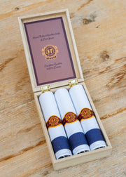 Burford Gallery White Handkerchiefs in Cigar Box