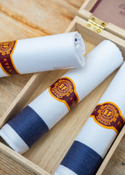Ghislain Zoete White Handkerchiefs in Cigar Box