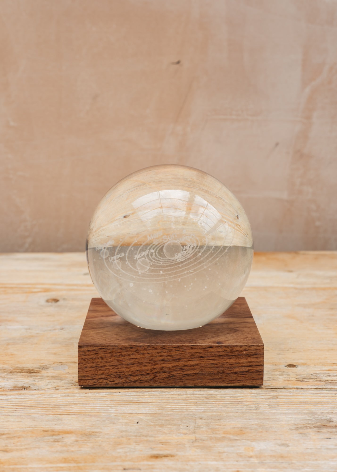 Large Crystal Light in Solar System