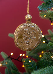 Gisela Graham Gold Glass Pocket Watch Decoration