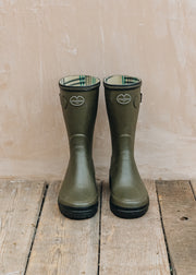 Le Chameau Le Chameau Women's Giverney Jersey Lined Bottillon Wellington Boots in Green